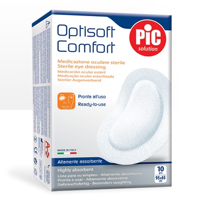 PIC SOLUTION - Optisoft Comfort - Medicazione oculare sterile (10 Pezzi)