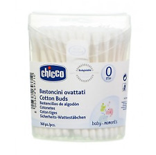 CHICCO - Bastoncini ovattati - Biodegradabile - (0m+)