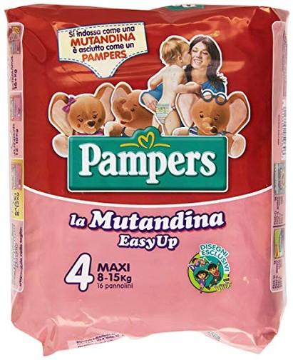 PAMPERS - La mutandina - Easy Up - Tg. 4 (8-15 kg) - 16 Pannolini