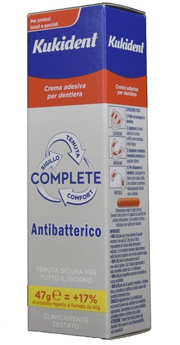 KUKIDENT - Crema adesiva per dentiera - Complete - Antibatterico