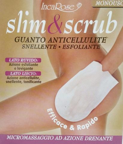 INCA ROSE - Slim & Scrub - Guanto Anticellulite - Snellente, esfoliante